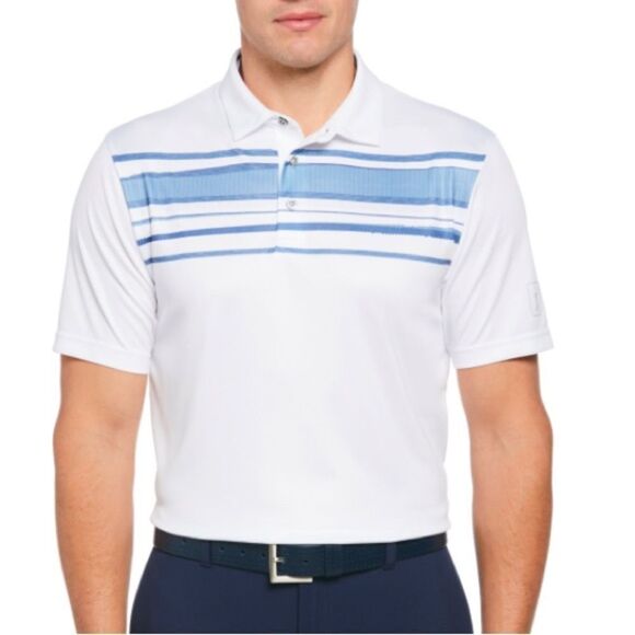 🆕 PGA Tour Men's Athletic Fit Golf Polo Shirt - Bright White - size XL - Picture 1 of 5